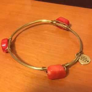 BB SIGNED coral looking beads bracelet